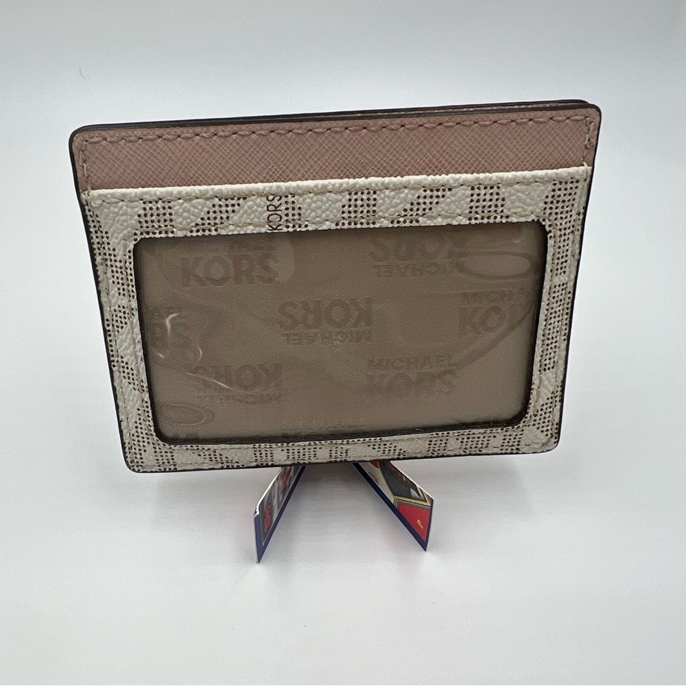 Michael Kors Jet Set Monogram Cardholder Pink - Picture 2 of 3